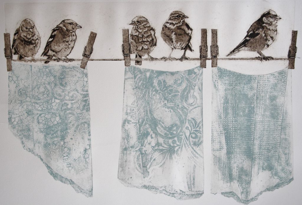 Dirty Laundry by Sue Brown printmaker and textiles artist