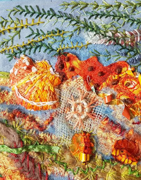 Hand Embroidery course 3 at the School of Stitched Textiles
