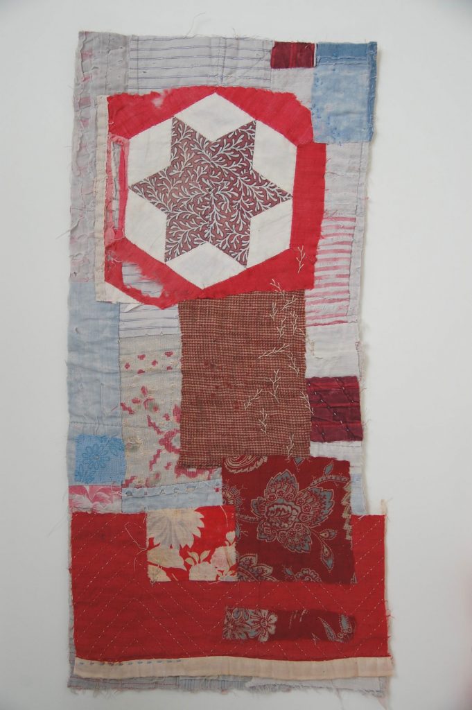 collages from recyled patchwork pieces by Mandy Pattullo