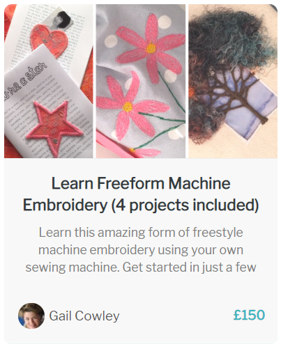 Preview of Free Machine Embroidery beginners course by School of Stitched Textiles