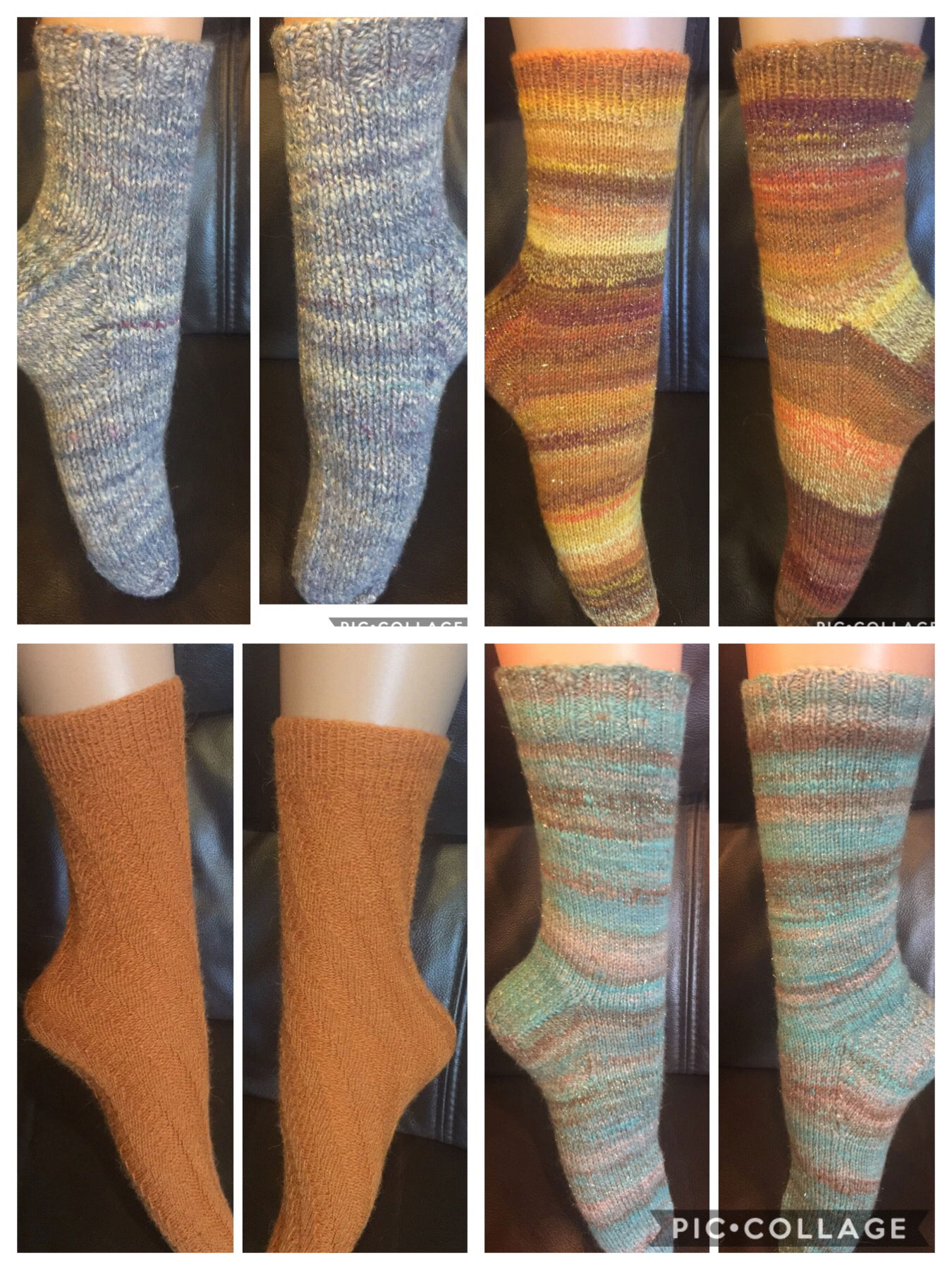Socks knitted by Heather Sault and winner of SST creative Bursary