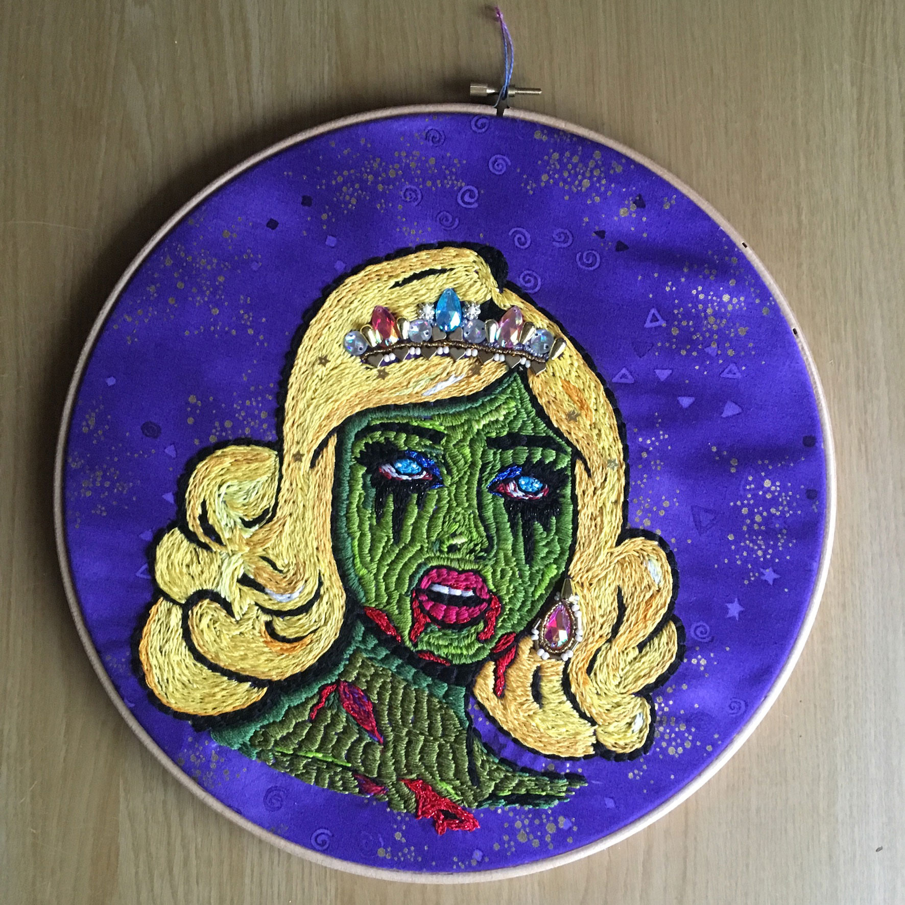 Embroidery hoop art by Sarah Mannix