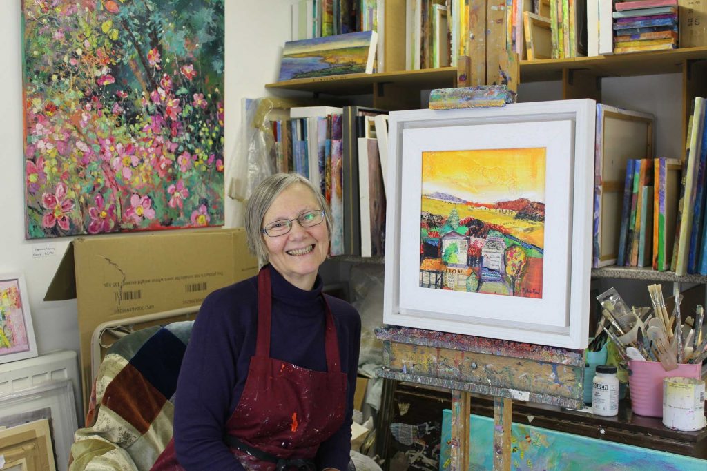 Sylvia Paul in her studio in 2018