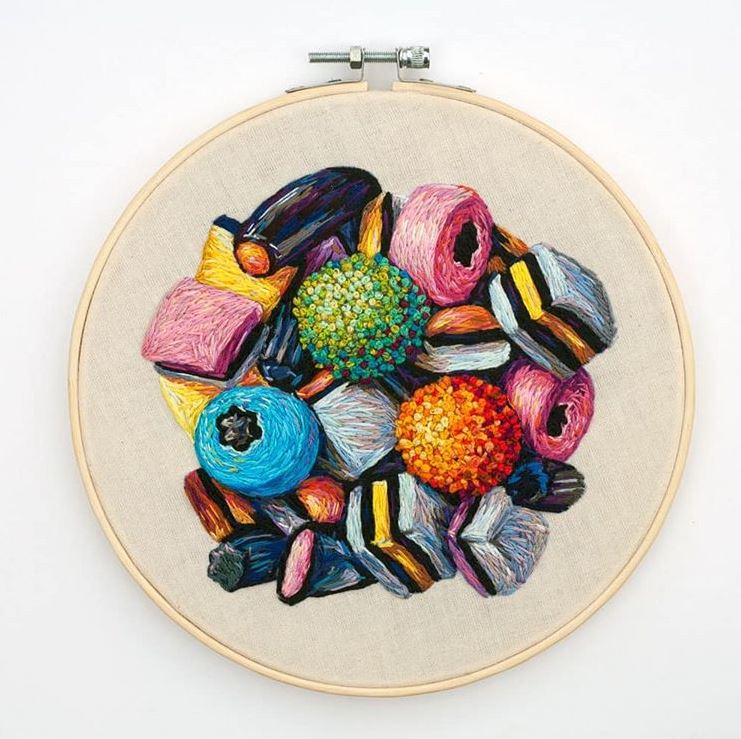 Embroidery art by Danielle Clough