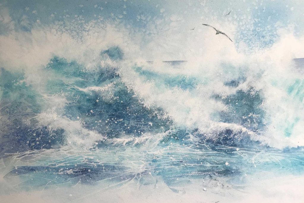 Shoreline by Ruth Kidd Water colour