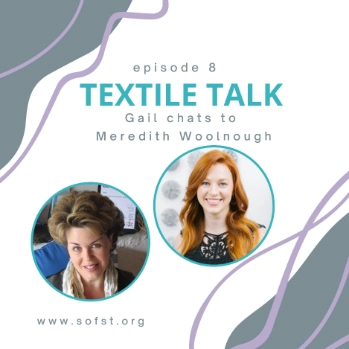 Textile Talk podcast episode with Textile Machine embroidery artist Meredith Woolnough