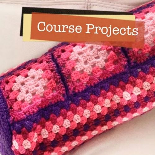 Learn how to crochet by making this ranny square crochet blancket