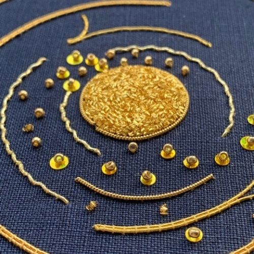 The complete final design that you will make on this goldwork course