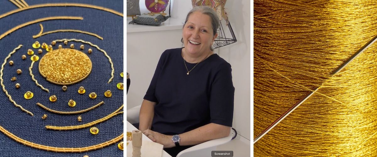 Sarah Dennis presents Learn Goldwork Embroidery, a beginners course