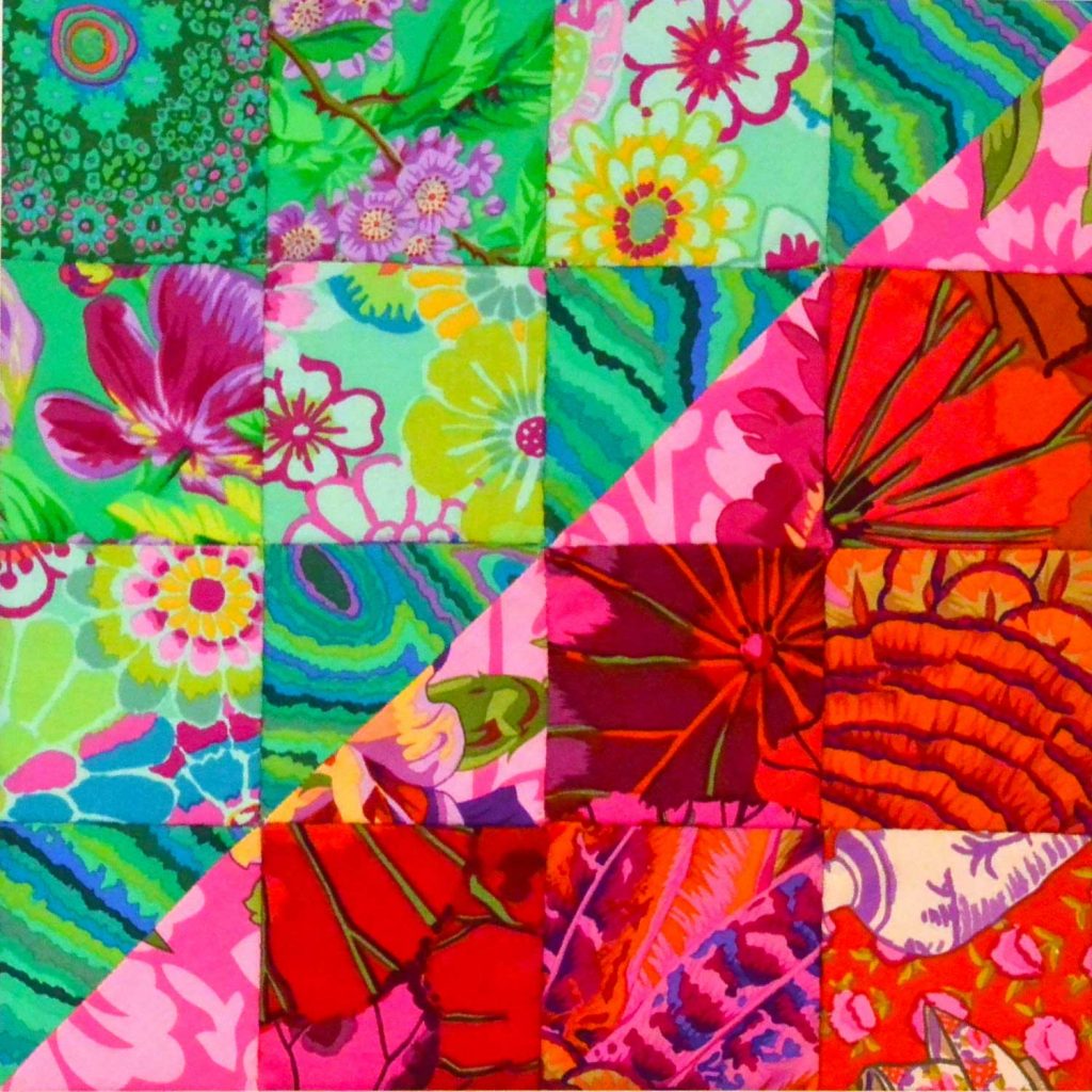 patchwork square vibrant design