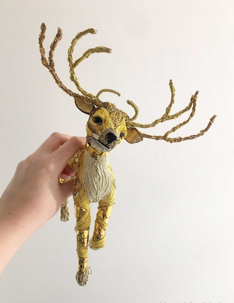 Goldwork Reindeer by G Bellamy