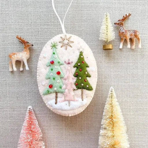 Felted Christmas Ornaments by Ivyona Design Co.