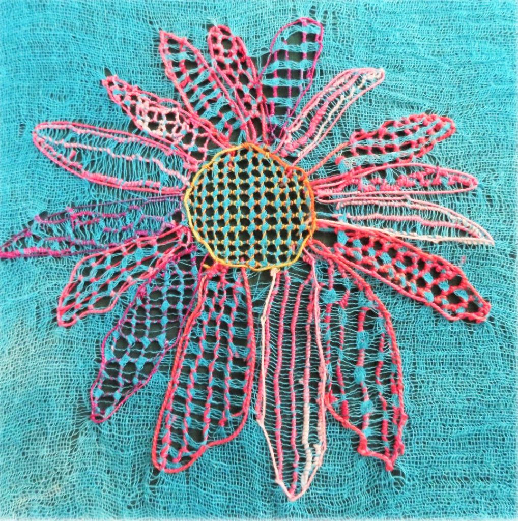 Hand Embroidery work, Claire Harvey