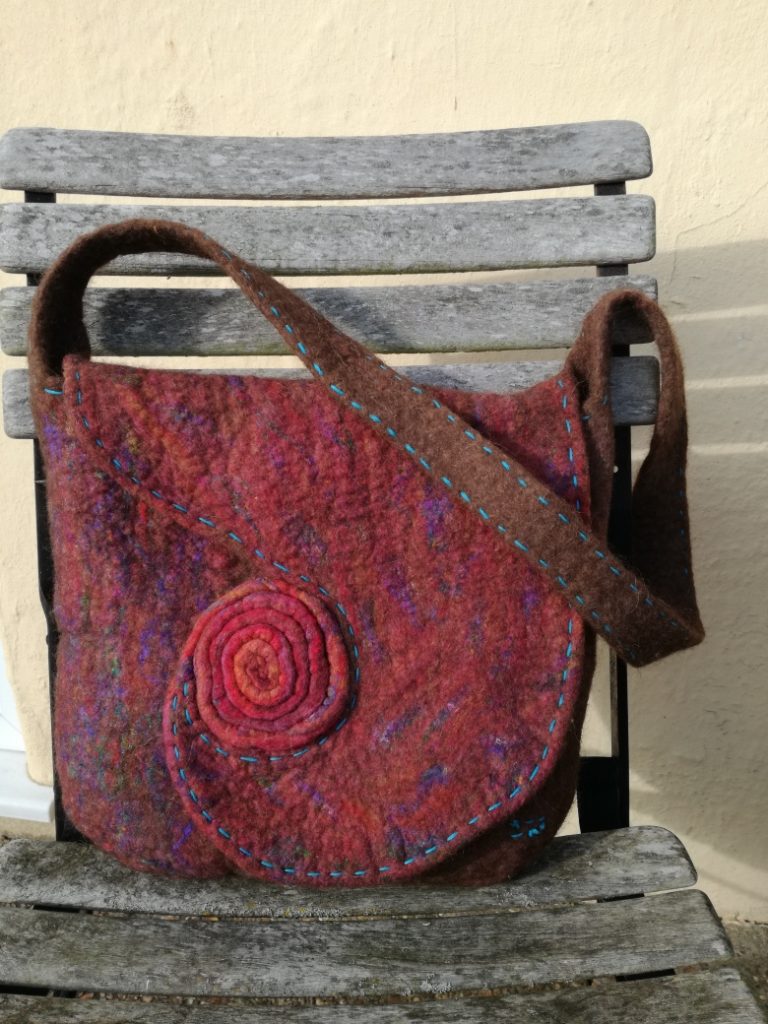 Felt bag, final assessment piece by Wendy Dawson