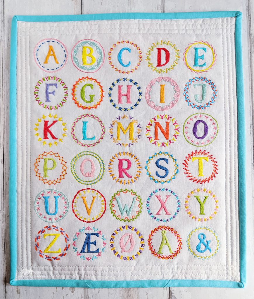 Alphabet Monogram Stitch sampler by Carina Envoldsen-Harris