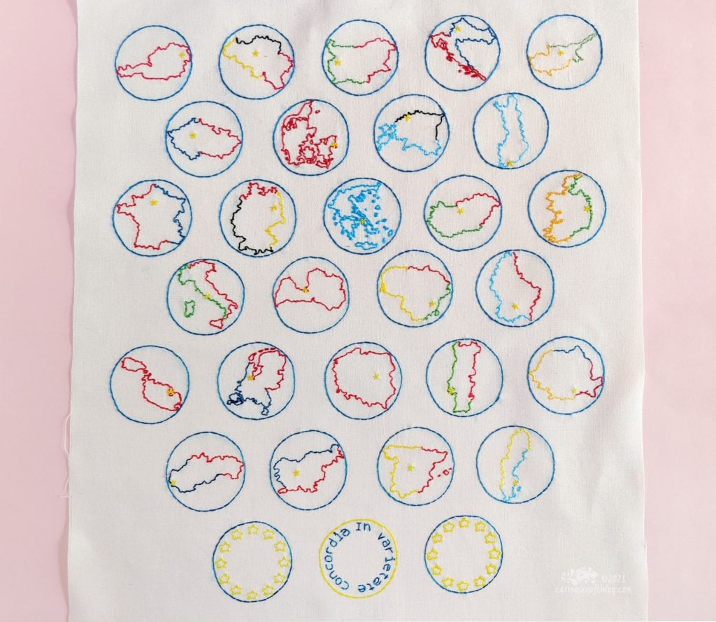 EU27 Countries daily dot project by Carina Envoldsen-Harris