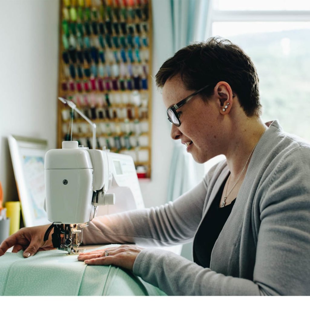 Mrs H working in her studio