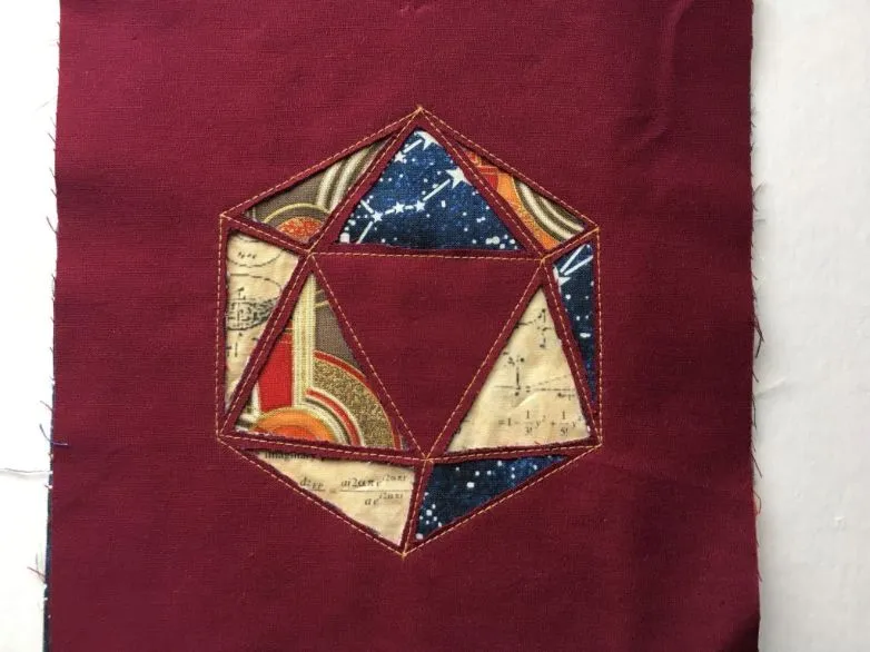 Reverse Applique, layered Iconsahedron by Gabrielle Theano