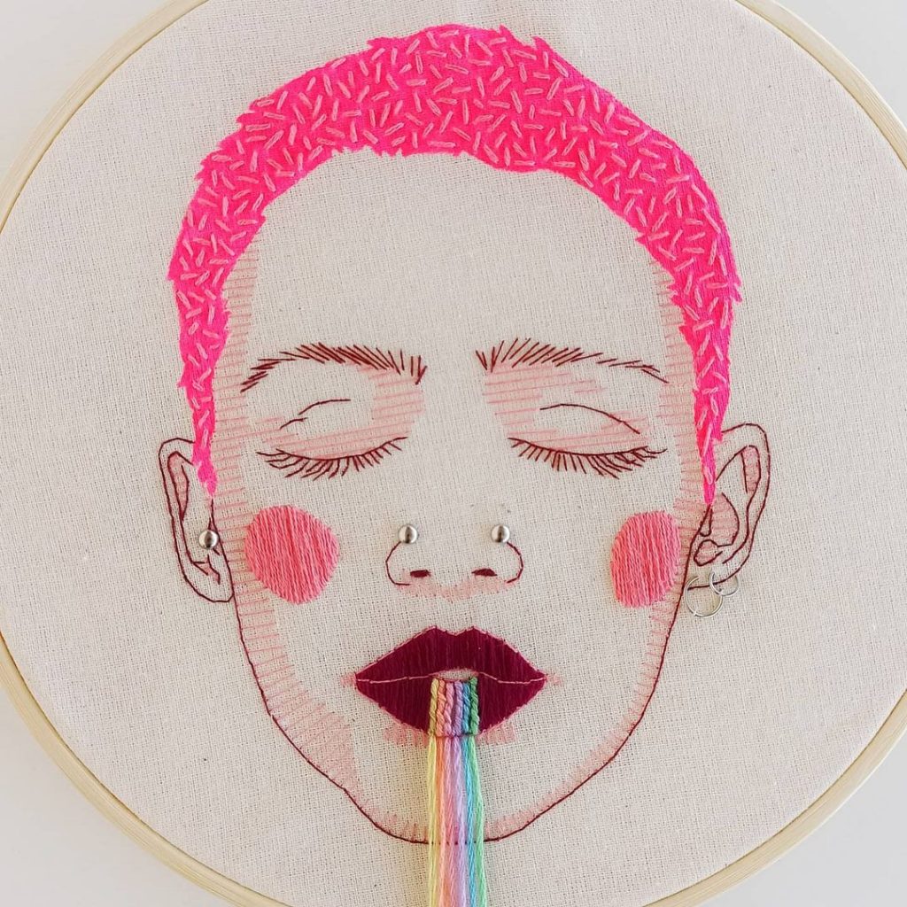 Branda Risquez is one of the 10 Textile Portrait Artists you have to follow