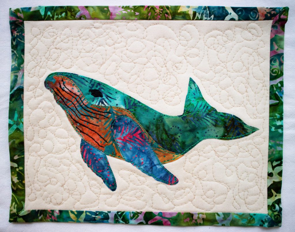 Whale Placemat by Textiles graduate Ailsa Hall