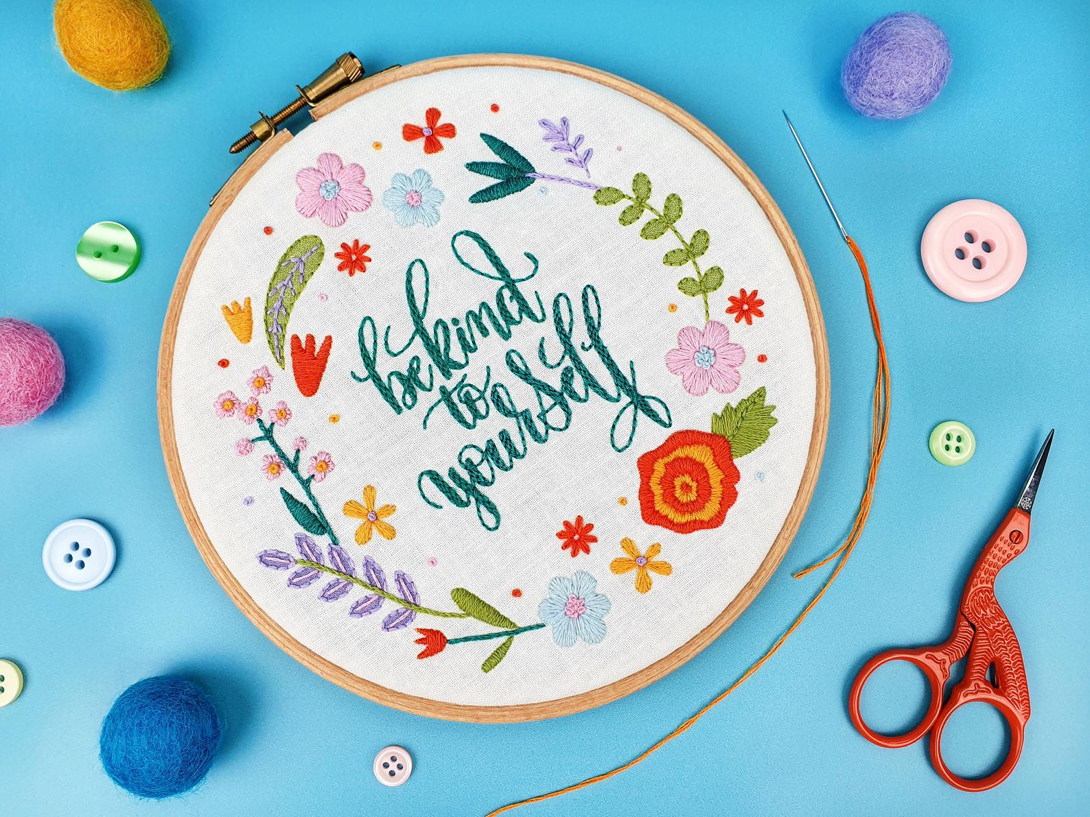 Be Kind To Yourself Embroidery Kit
