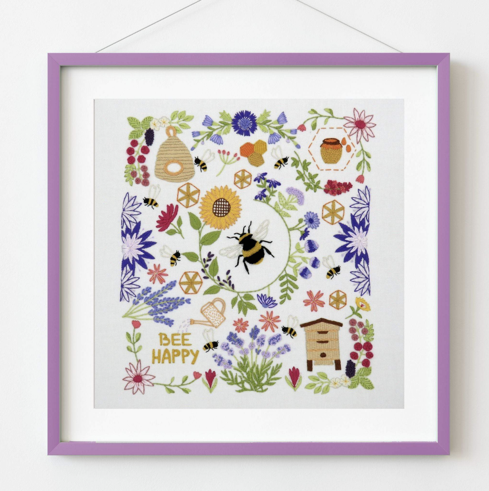 Bees and Blossoms Hand Embroidery Kit