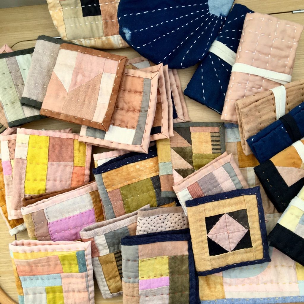 A collection of new pieces by slow stitcher Ellie Beaven