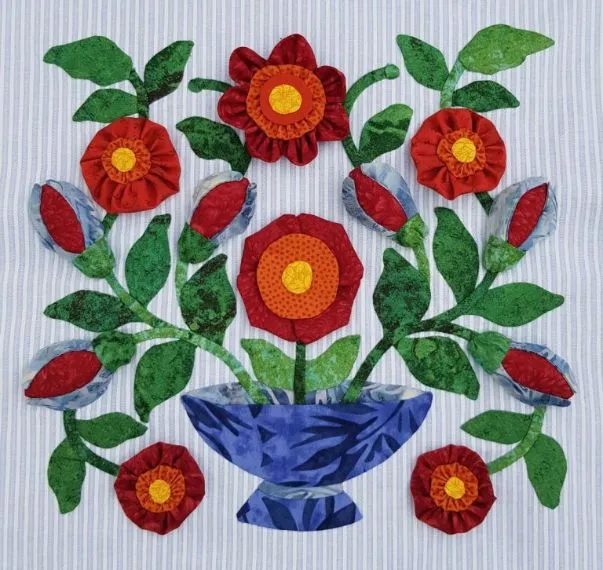 3d Applique sample by Deborah Collins