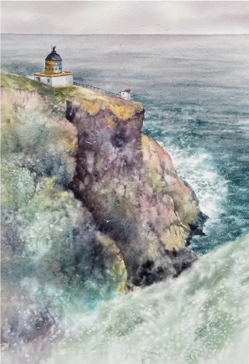 St Abbs Lighthouse by Ruth Clayton