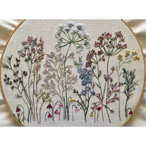 Herb Garden Embroidery Panel