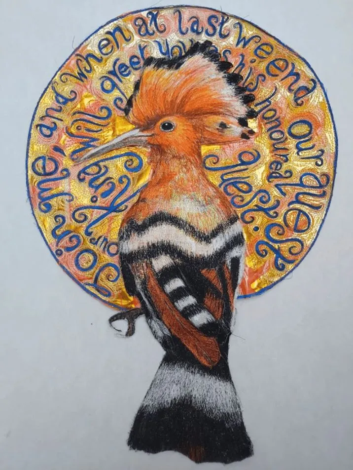 Hoopoe from The Conference of the Birds by Nikki Parmenter