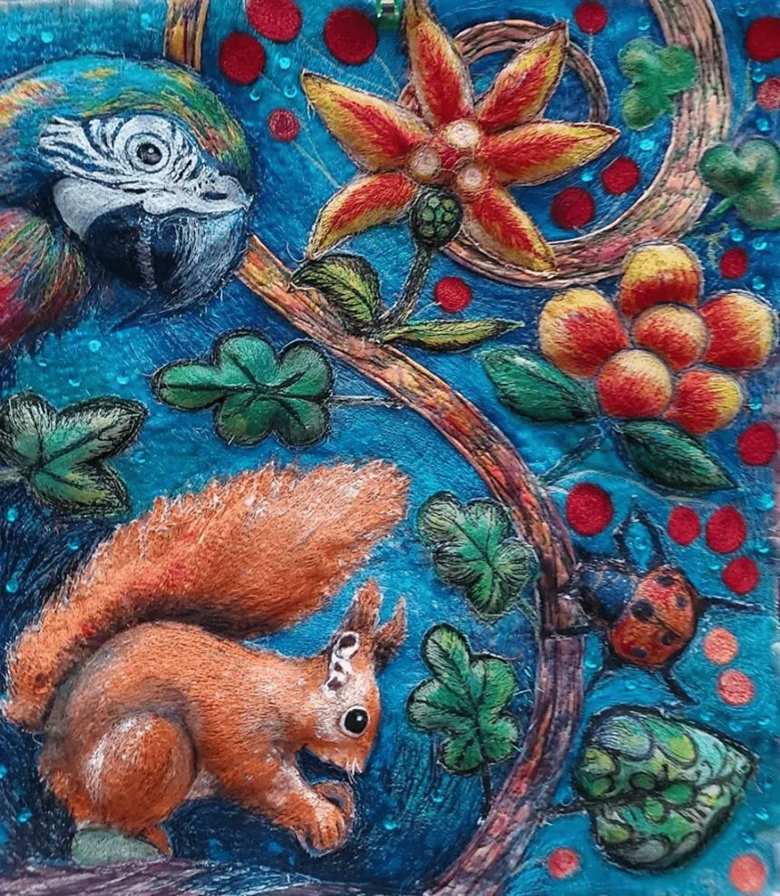 Panel from Flower Power Tower, by Nikki Parmenter