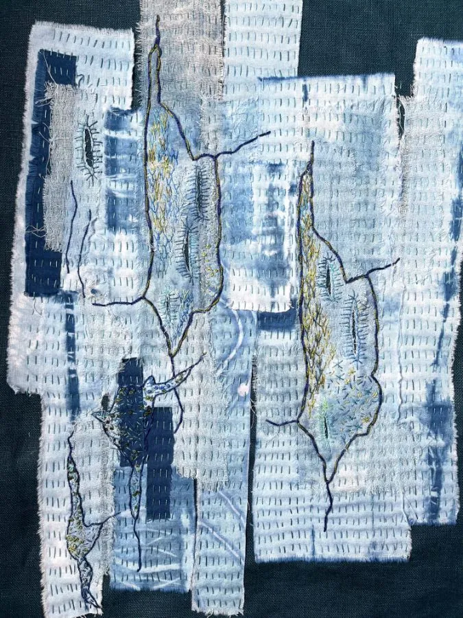 Work by Hilary Jackson, Hand Embroidery student, SS2. Nominated for Student Excellence Awards 2023
