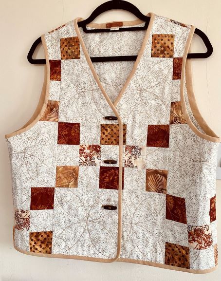 Patchwork waistcoat by Guiseppina Aleo, Patchwork and Quilting Graduate