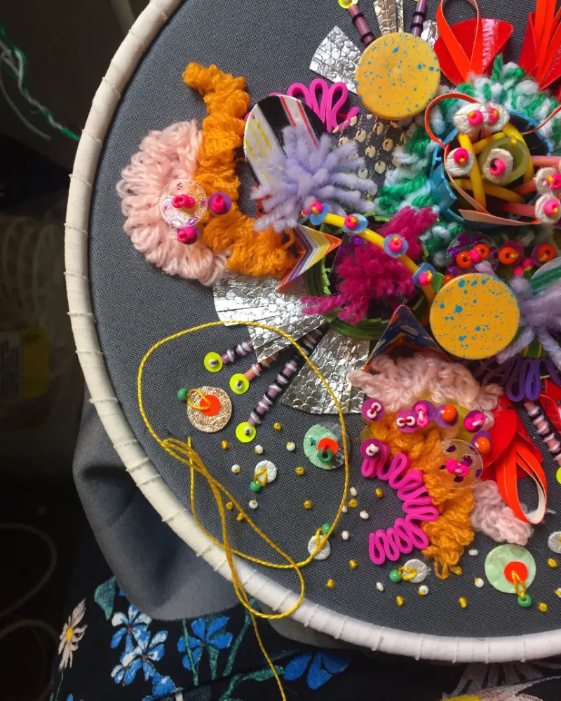 Embroidery design in progress back in 2019 by Jessica Grady