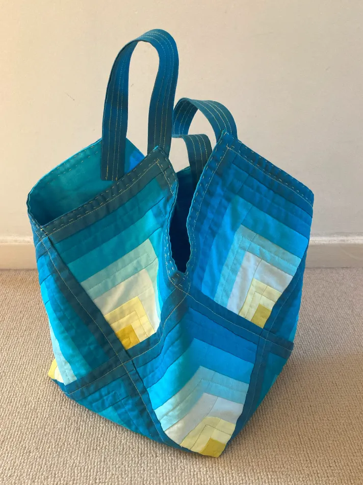 Patchwork bag made for an assessment by Fiona McGilvray