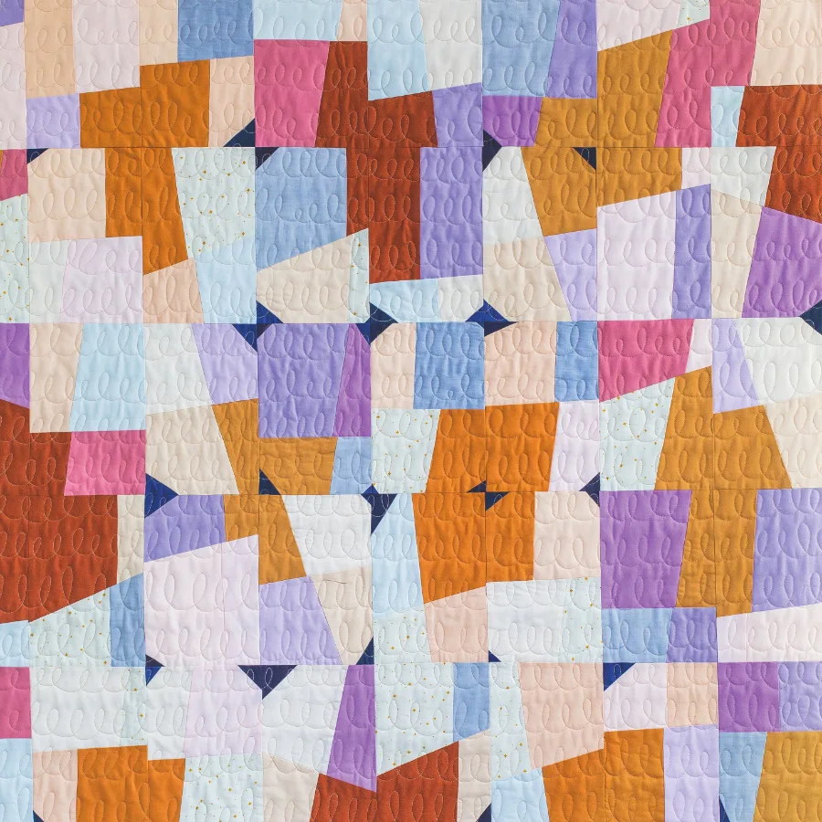 Improv patchwork quilt by Nicholas Ball