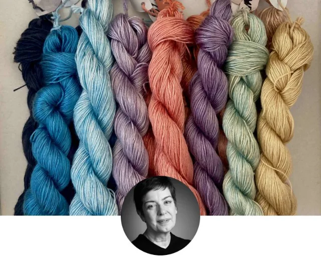 Profile Picture of Vivienne Richmond and her hand dyed yarns
