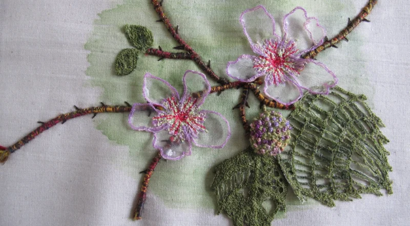 Hand Embroidery work by Helen Plumber, student excellence awards 24