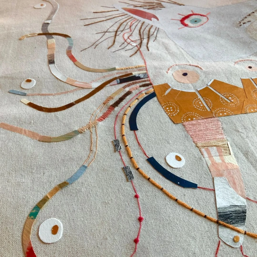 Annalisa Bollini's abstract embroidery artwork