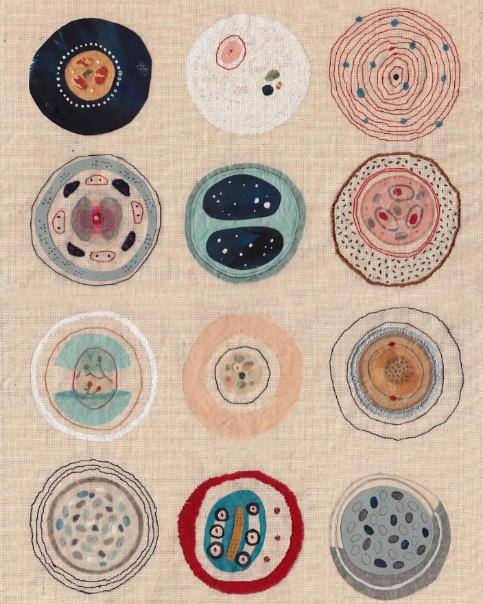 Annalisa Bollini's abstract embroidery artwork