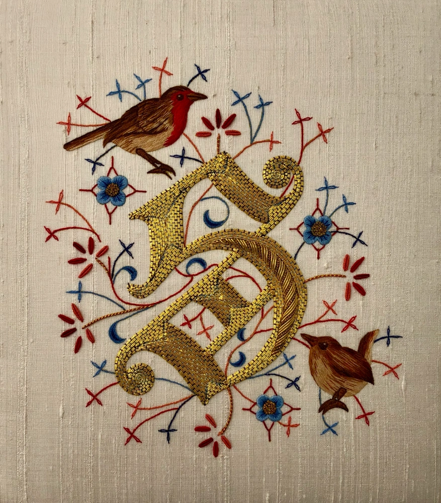 Beautiful hand embroidery by Kelley Aldridge