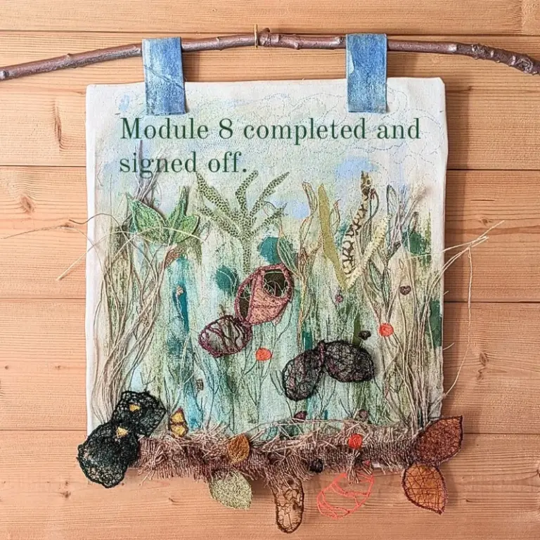 MAchine embroidery course work by Karen Sturgess