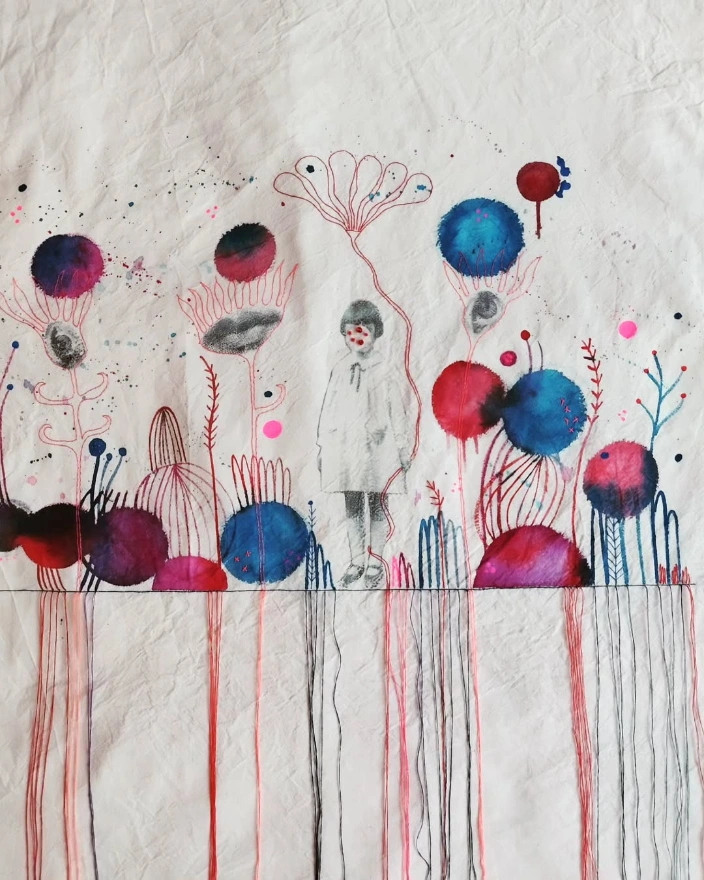 Abstract expressions, textile artwork by Margarita Brum