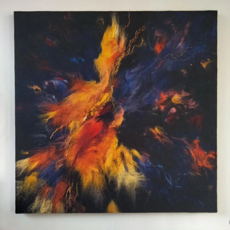 Abstract Textile Artwork by Laurine Malengreau