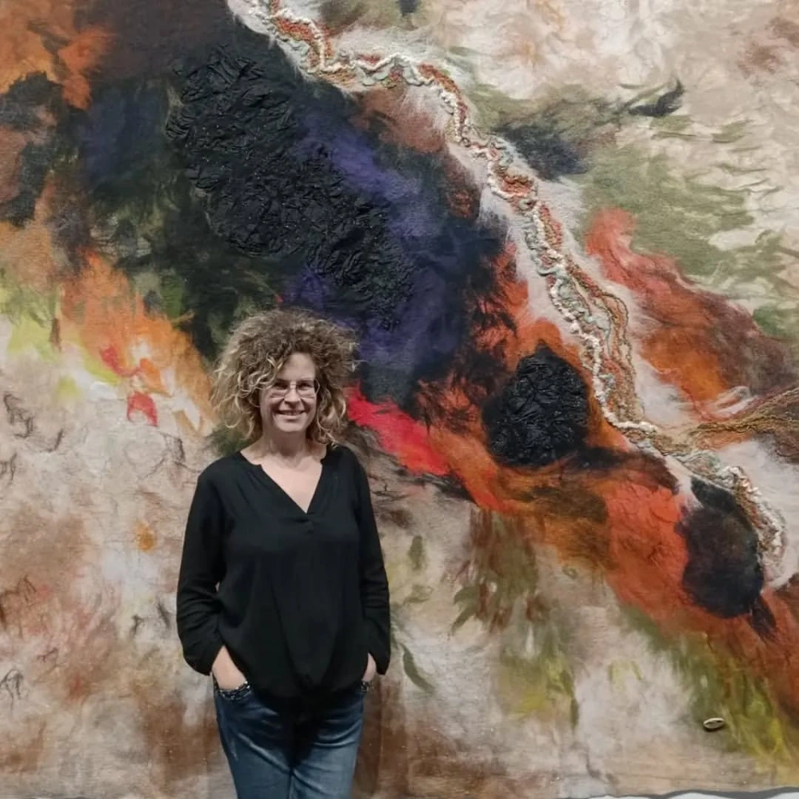 Abstract Textile Artwork by Laurine Malengreau