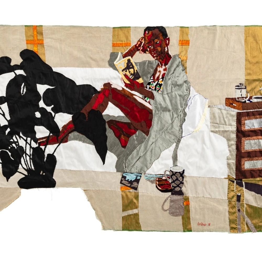 Activist and representative quilt artwork by textile artist Billie Zangewa