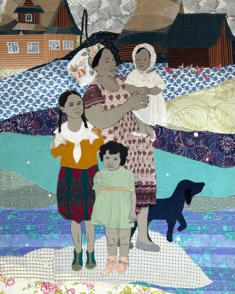 The beautiful quilt artwork by Malgorzata Mirga-Tas