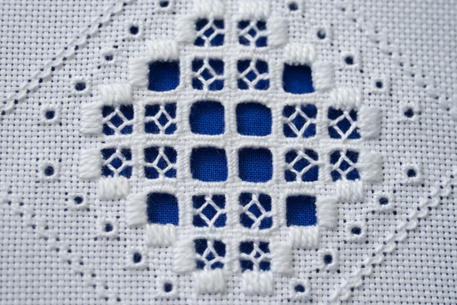 Pull canvas work hand embroidery