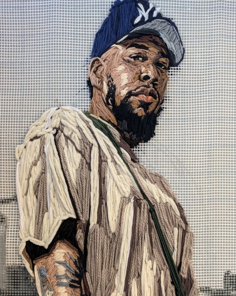Incredible Embroidery portraits by Kandy G Lopez